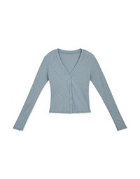 Finest Minimalistic Buttoned Ribbed Top