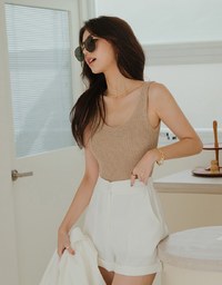 Edgy Smart Roll Up Suit Short