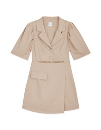 Modern Chic Hollow Puffy Suit Dress