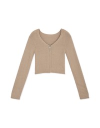 Sensual Front-Zipper Crop Sweater