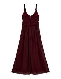 Swiss Dot Chiffon Cami Maxi Dress (With Padding)