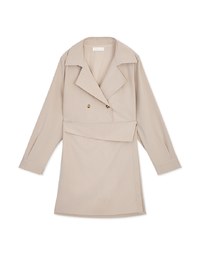 Soigné Asymmetrical Lapel Mini Suit Dress