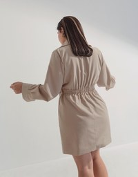Soigné Asymmetrical Lapel Mini Suit Dress