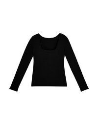 Minimal Simplicity Square-Neck Warm Up Heated Crop Bra Top