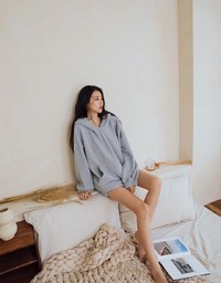 Elevated Casual Teddy Bear Pocket Hoodie