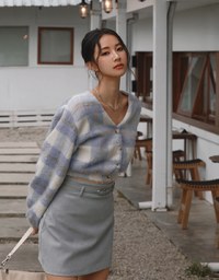 High-West Suede A-Line Mini Skirt (With Belt)