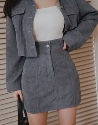 Vintage High-West Corduroy Skirt