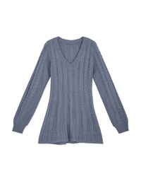 Très Chic Puffy Twist Knit Mini Dress