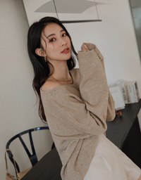 Soft Grunge Pastel Loose Knit Top