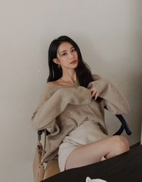 Soft Grunge Pastel Loose Knit Top