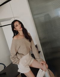 Soft Grunge Pastel Loose Knit Top
