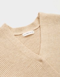 Understated Staple Crossover V-Neck Crop Sweater