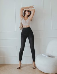 Petite Girl- No Filter Snatched West Shape-Up Slimming Skinny-Fit Denim Pants 3.0