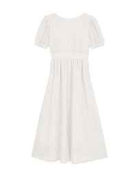 Feminine Aesthetic Overlapping Ties Lace Maxi Dress