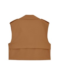 Très Chic Sleeveless Crop Trench Coat