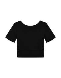 Finest Minimalistic Deep-V Puffy Crop Top
