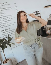 Sophisticated Side-Tie Crop Top (With Shoulder Pads)