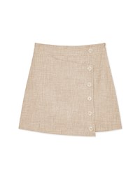 Edgy Chic Asymmetric Breasted Skirt