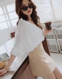 Edgy Chic Asymmetric Breasted Skirt