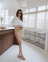 Edgy Chic Asymmetric Breasted Skirt
