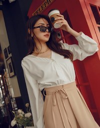 High-West Pleated Wide Leg Pants