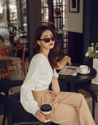 High-West Pleated Wide Leg Pants