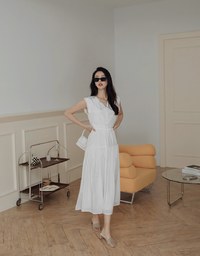 Celestial Fairy Sleeveless Splice Maxi Dress