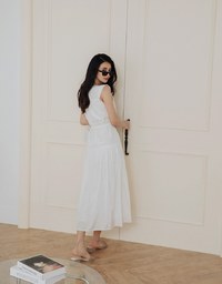Celestial Fairy Sleeveless Splice Maxi Dress