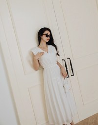 Celestial Fairy Sleeveless Splice Maxi Dress