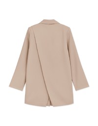 Vigorous Back-Slit Suit Blazer(With Detachable Shoulder Pads)