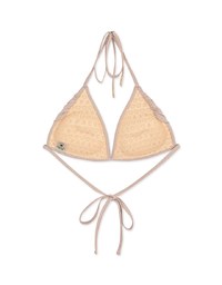 Ruched Wrinkled Single Tie Strap Push Up Bikini Top
