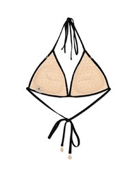 Totem Embroidery Single Tie Strap Push Up Bikini Top (Thick Padded)