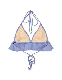 Romantic Peplum Single Tie Push Up Bikini Top (Thick Padded)