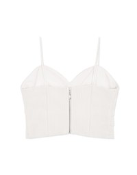 Thin Strap Sweetheart Neckline Crop Cami Top (With Padding)