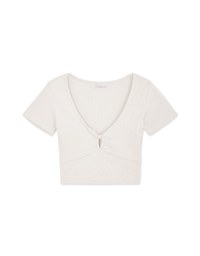 Low-Cut Crop Top With Small Kink