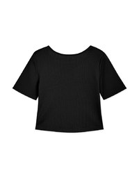Edgy Chic Cut Out Crop Top