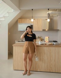 Edgy Chic Cut Out Crop Top