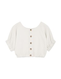 2WAY Button Down Cinched West Crop Top