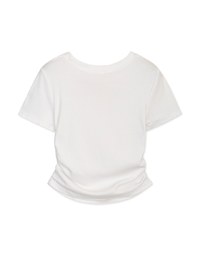 Front Cut Out Side Scrunch Crop Top