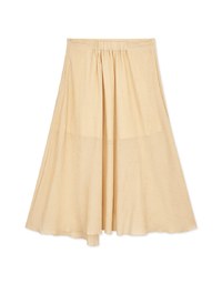 Irregular Layered Slit Flowy Maxi Skirt