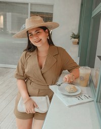 Smart Casual Suit Collar Playsuit (With Belt)