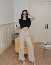 Crewneck Loose Tank Top (With Shoulder Pads)