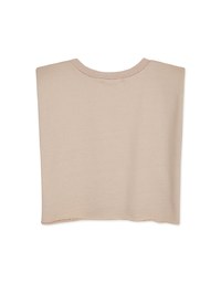 Crewneck Loose Tank Top (With Shoulder Pads)