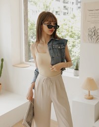 【Air Cool 2.0】Air Comfy Milk Silk Thin Strap Bra Top