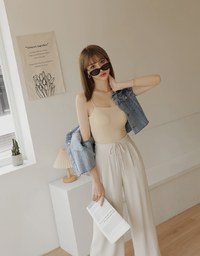 【Air Cool 2.0】Air Comfy Milk Silk Thin Strap Bra Top