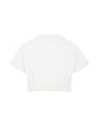 Front Knot Cinched Waist Blouse