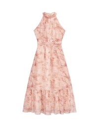 Dainty Tie-Dye Halter Maxi Dress