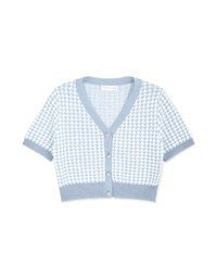 Feminine Chic Houndstooth Knit Top