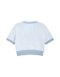 Feminine Chic Houndstooth Knit Top