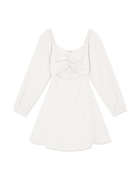Heart Neck Twist Waist Cutout Mini Dress